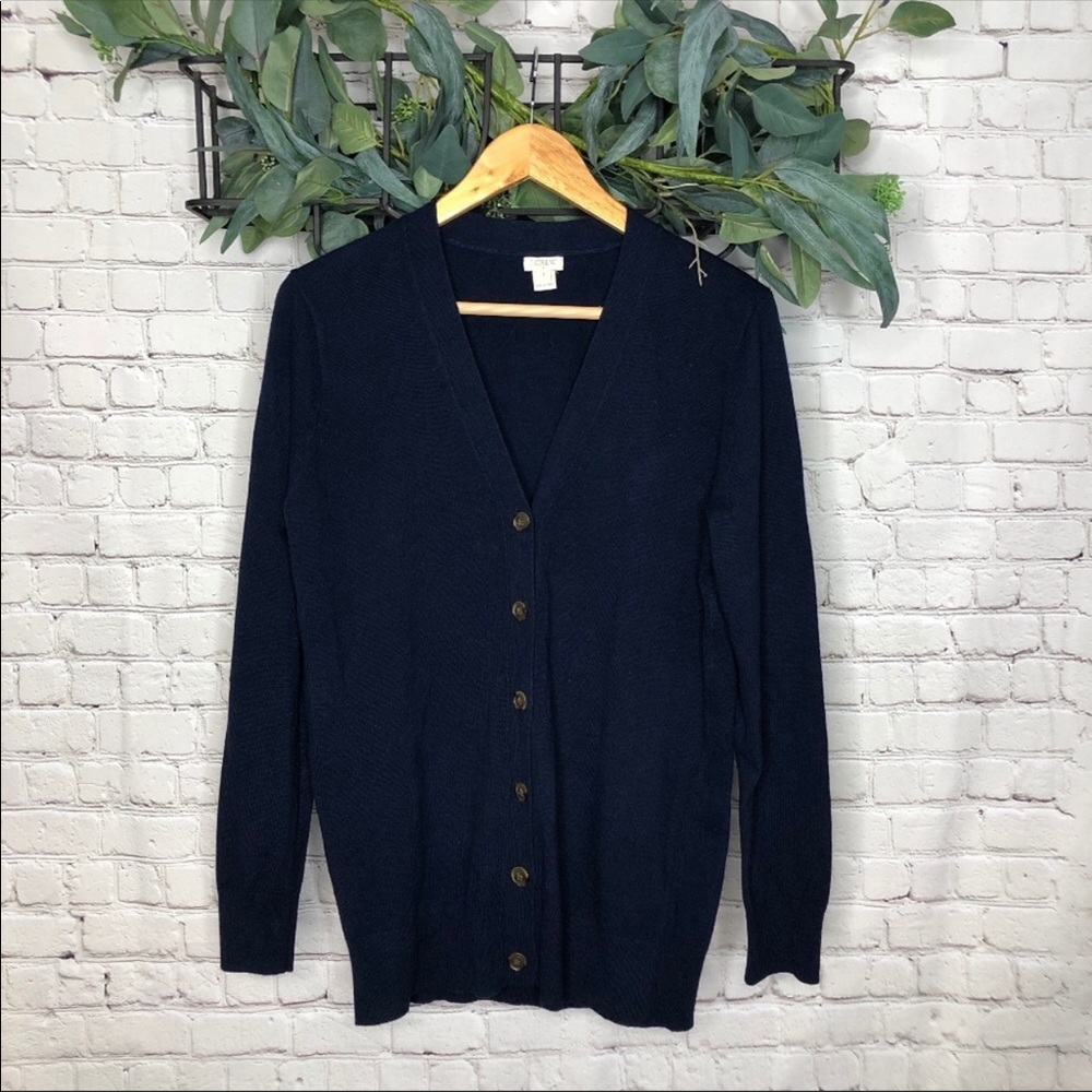 SALE **5 for $25** J. Crew Navy Blue Long Sleeve Button Up Cardigan